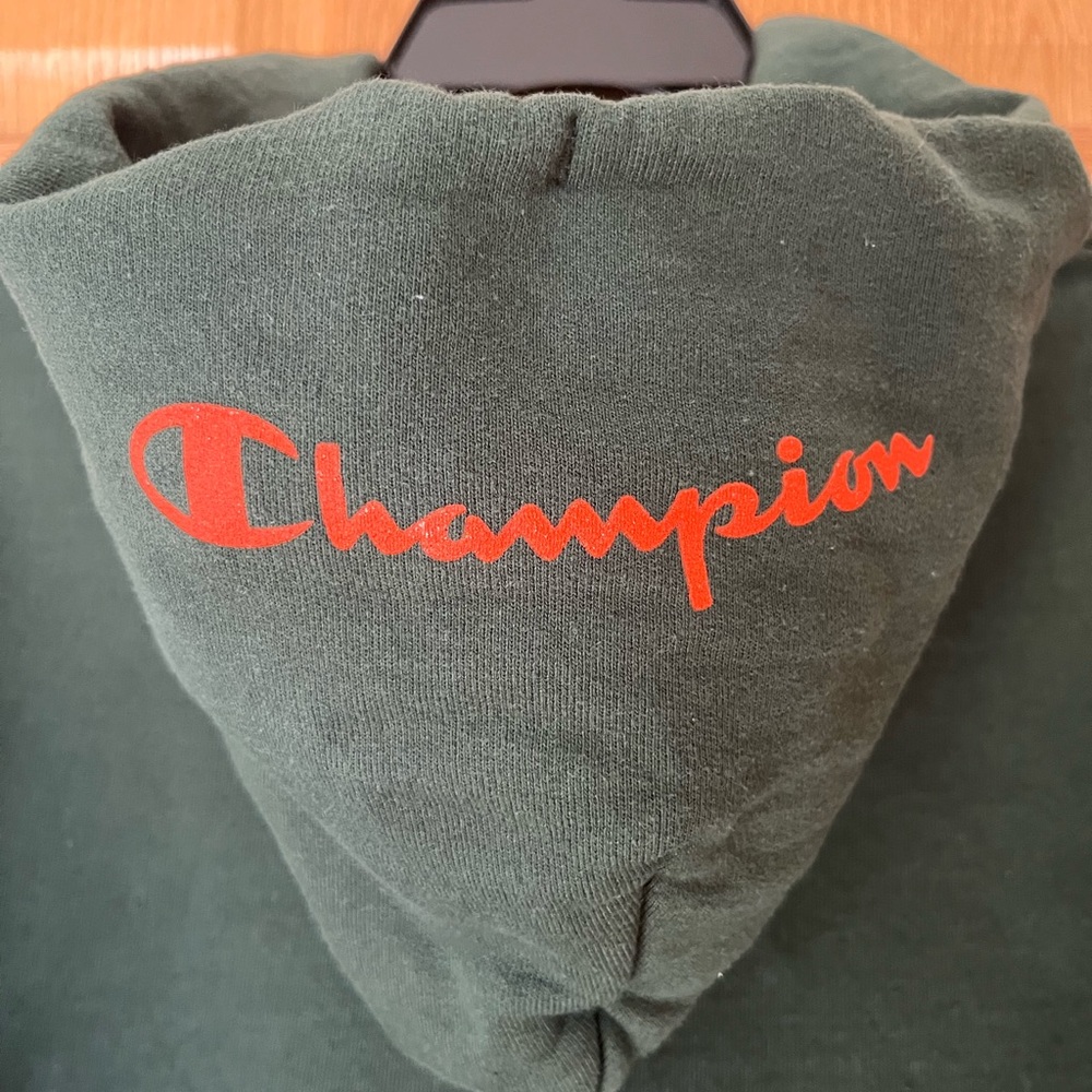 Champion “Authentic Athleticwear” hoodie with decorative sleeves